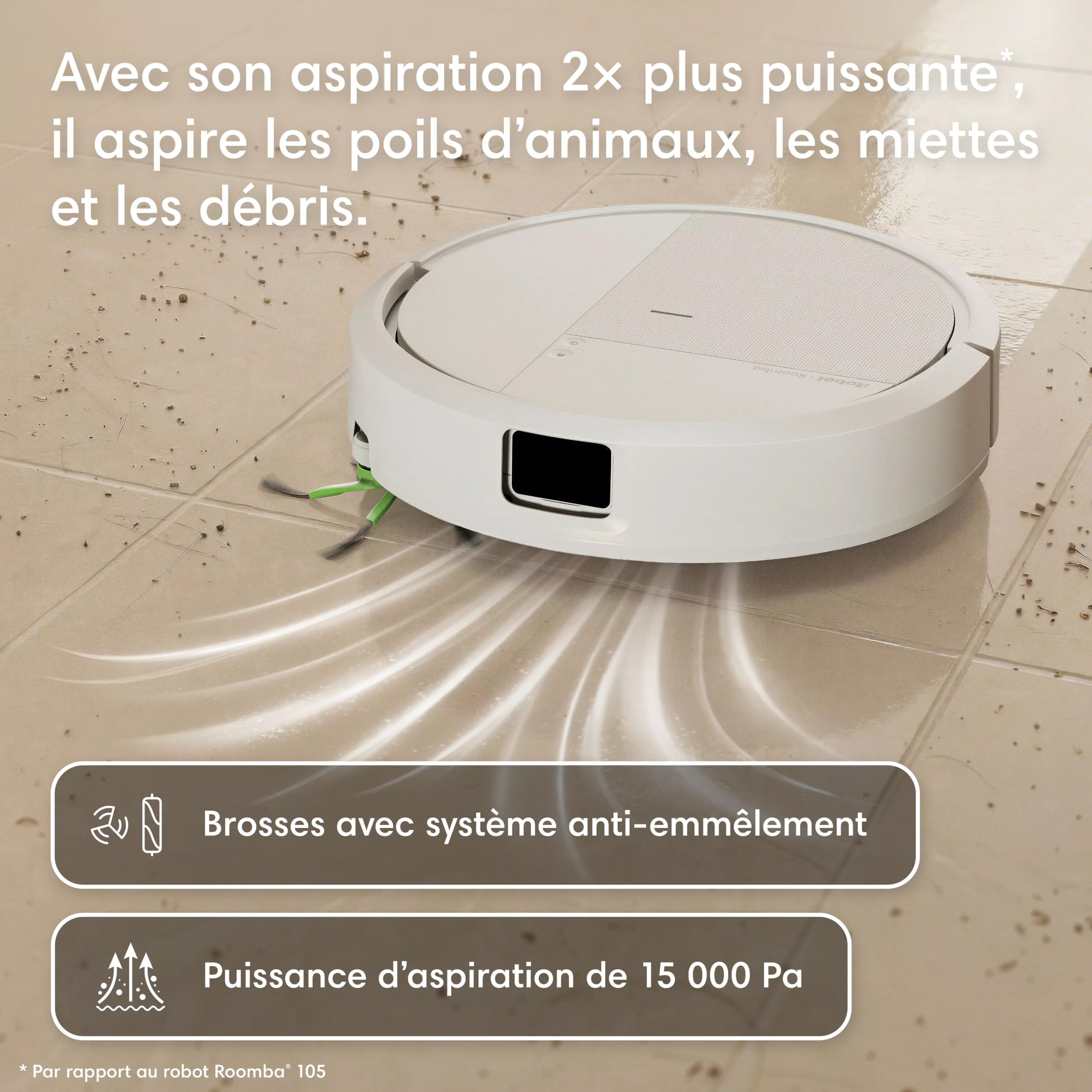 irobot-roomba-115-combo-robot-aspirateur-laveur-blanc-15kpa image 3