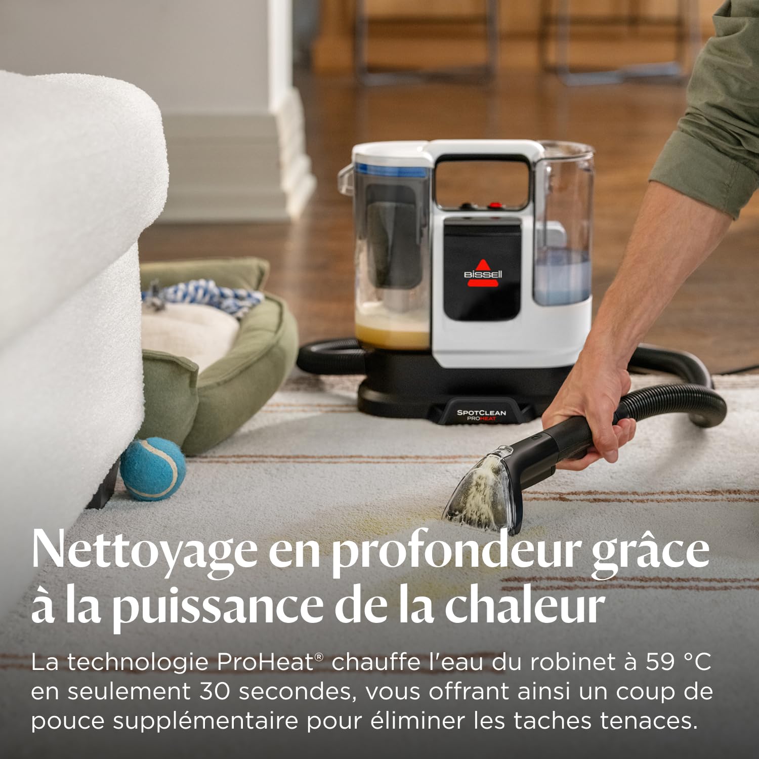 bissell-spotclean-proheat-advanced-3924n-shampouineuse-canap-1125w-animaux image 3