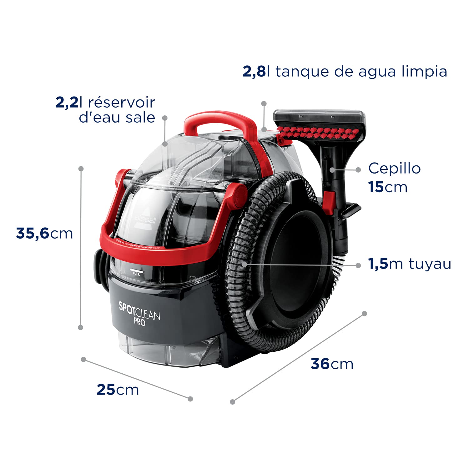 bissell-spotclean-pro-1558n-d-tachant-portable-750w image 7